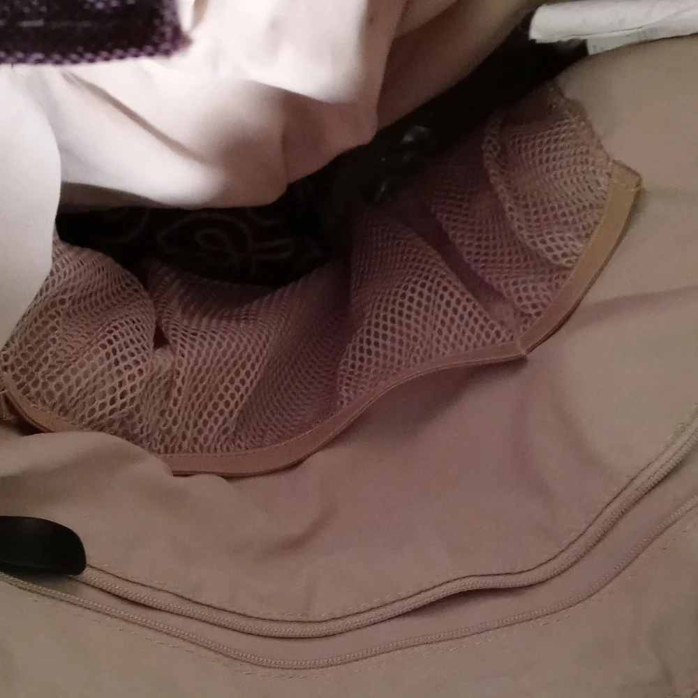 Women's Pottery Barn Kids chocolate brown zip top diaper tote 20